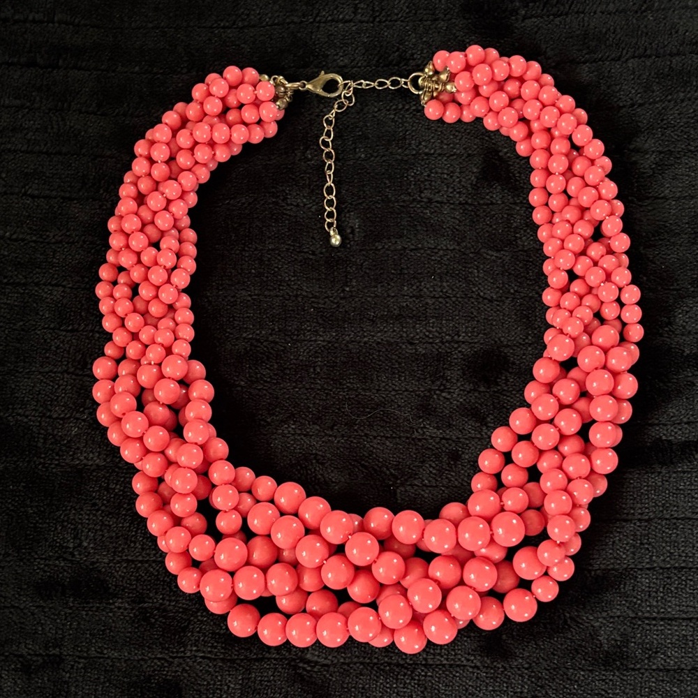 Elegant Coral Beaded Necklace